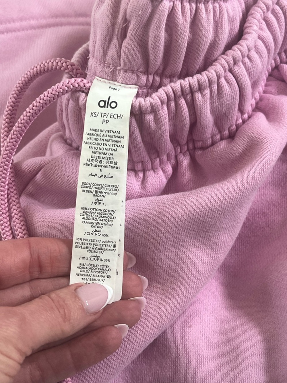 Alo yoga sweat set in candy heart pink - Picture 5 of 5